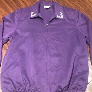 Vintage Purple Jacket w Floral Design
